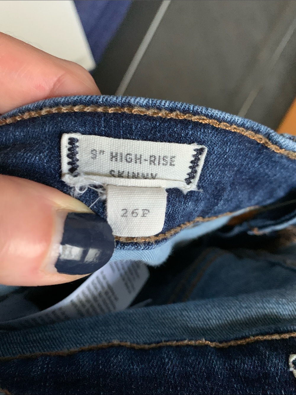 Madewell Dark Blue High-Rise Skinny Jeans